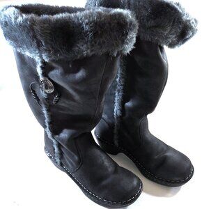 NIB Durango Gray Leather Sherpa Lined Winter Boots  Size 8.5